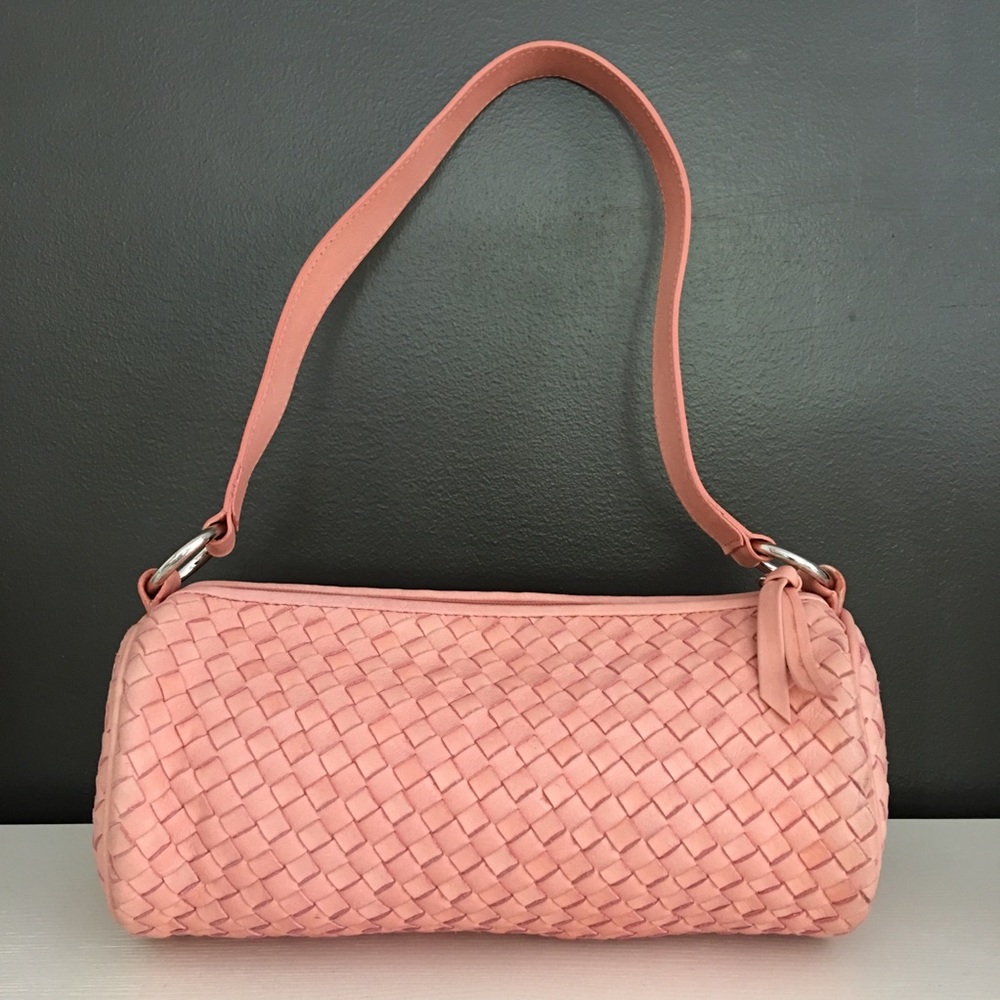 Salmon Pink Leather Handbag- By Latico- Like New